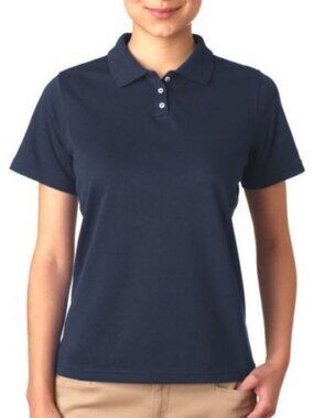 Outer Banks Cool Dri Polo Shirt Women M Medium Navy Blue NWOT Cotton Blend